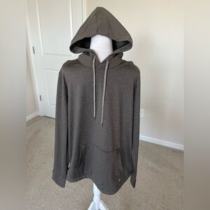 NWOT Vuori Mens Sunday Element Hoodie Size Medium in Brown Charcoal Heather